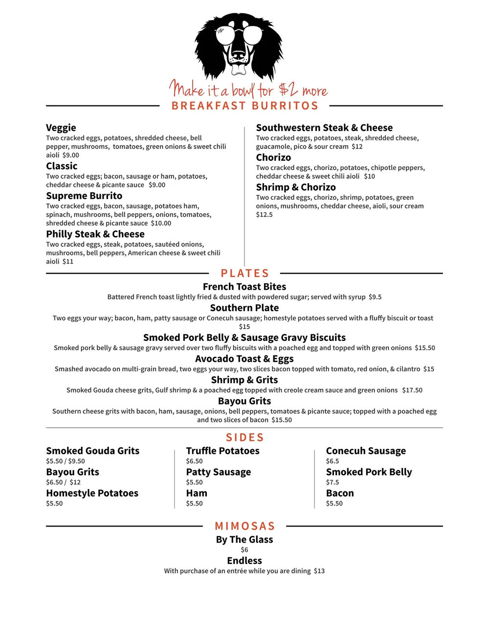 MENU — Dog House Pensacola