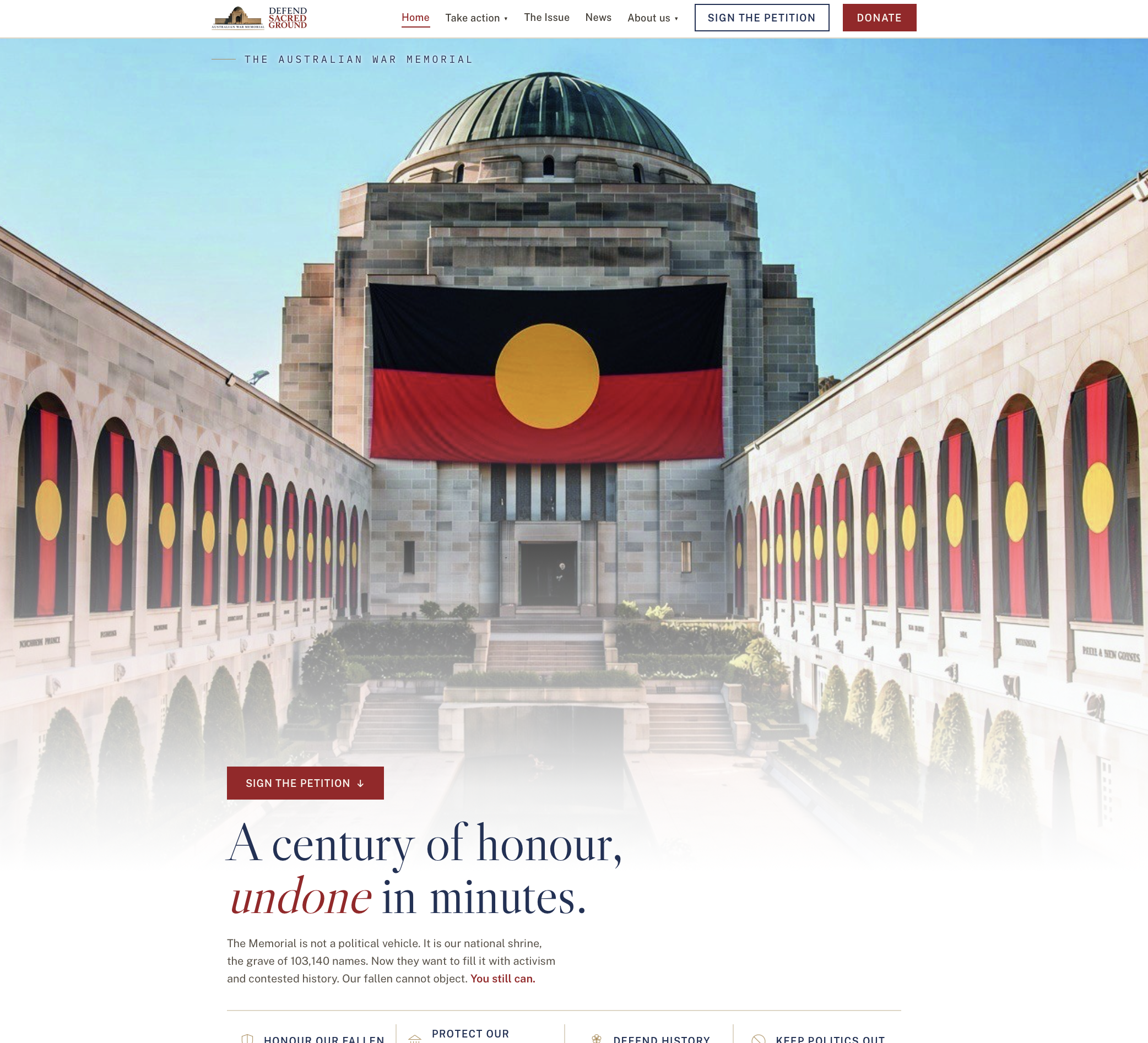 Why the Sacredness of the Australian War Memorial Matters - Sign the Petition