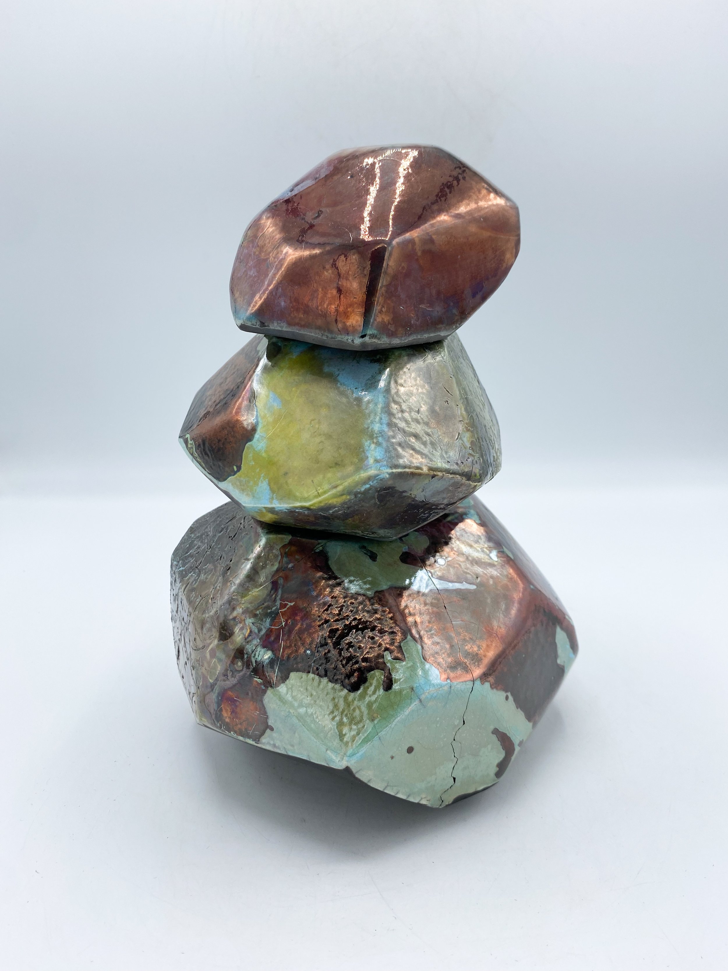   Untitled,  2022  Raku fired Cone 6 Stoneware  9” H x 6.5” W x 6” D 