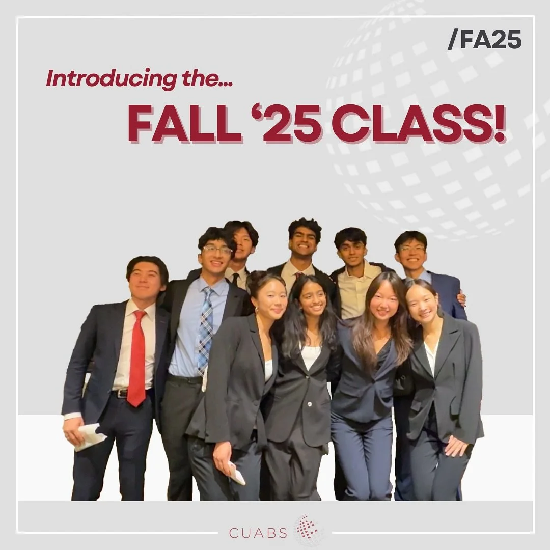 Introducing the new member class of Fall 2025! We&rsquo;re so excited to welcome you guys to the CUABS family. Going to be a great semester!