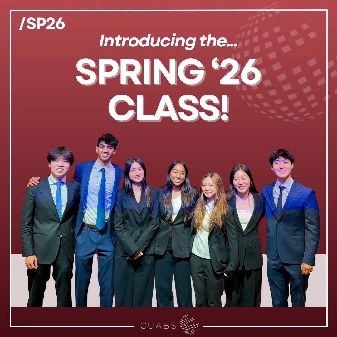 Introducing our Spring 2026 new member class! We&rsquo;re so excited to welcome you guys to the CUABS family, and we can&rsquo;t wait to see what you accomplish this semester💗🥳