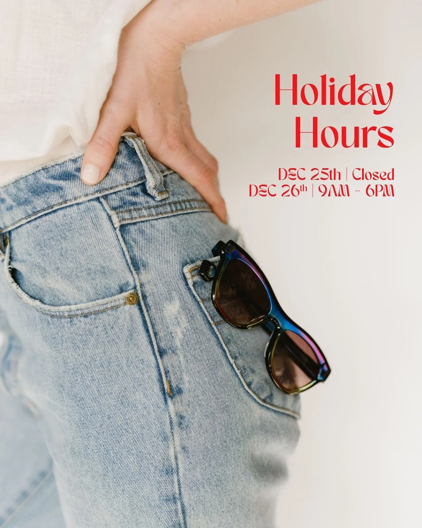 Merry Christmas from our family to yours! 

&hellip;a little reminder to keep in your back pocket- we&rsquo;re closed Christmas Day, but open 9AM-6PM Friday Dec. 26th. 

come SEE us.