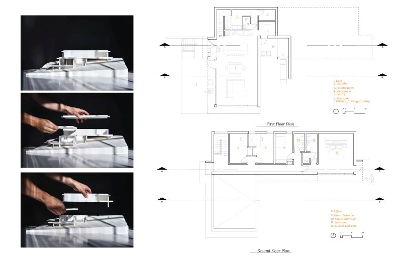 Scale model 3d printed architecture in pieces