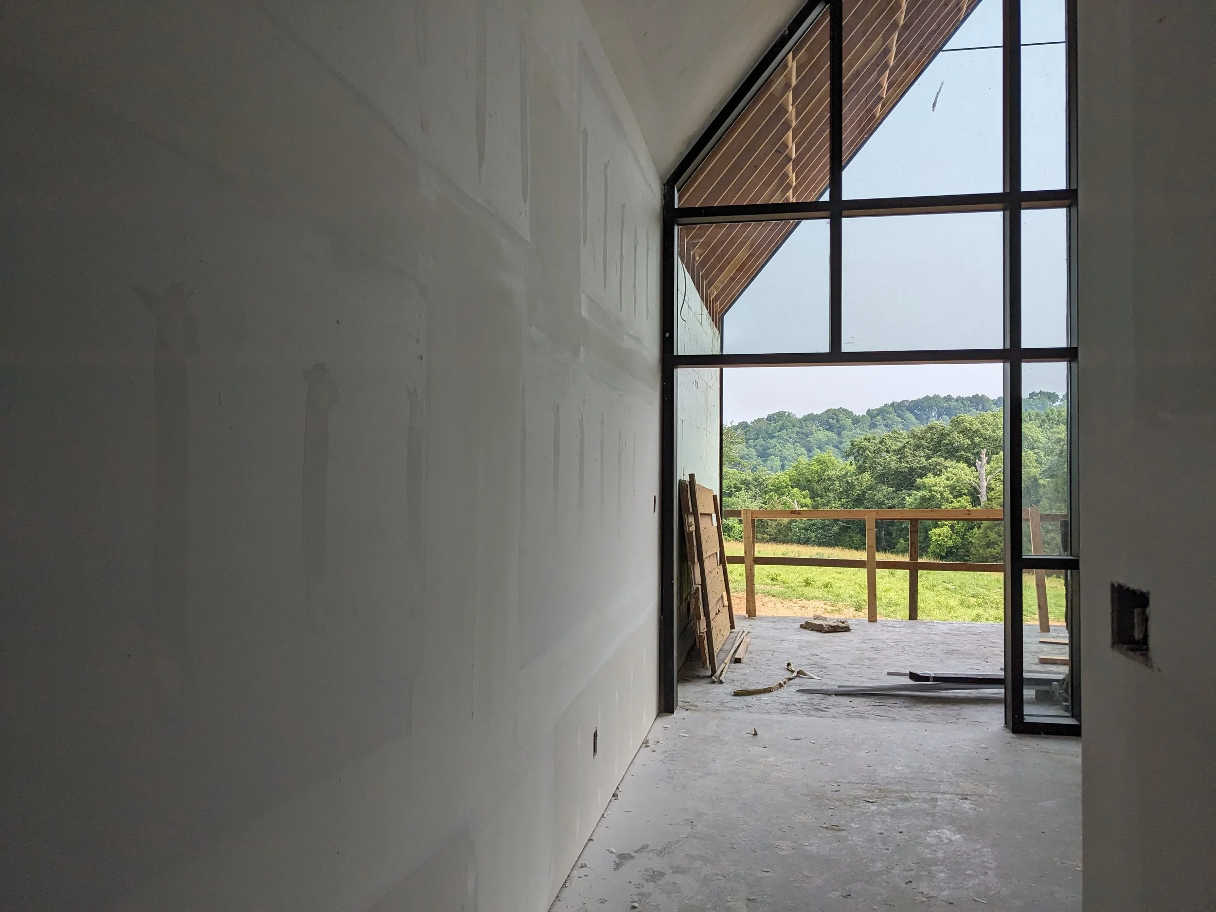Framing landscape views within the interior space.