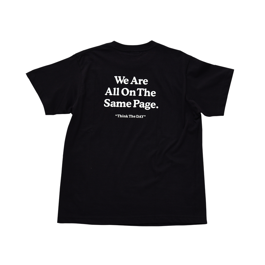 チャリティTシャツ＆チェック柄布マスク（Black）_フロント.png