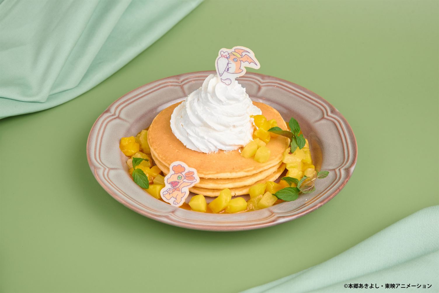 アグモンとパタモンのフルーツパンケーキ