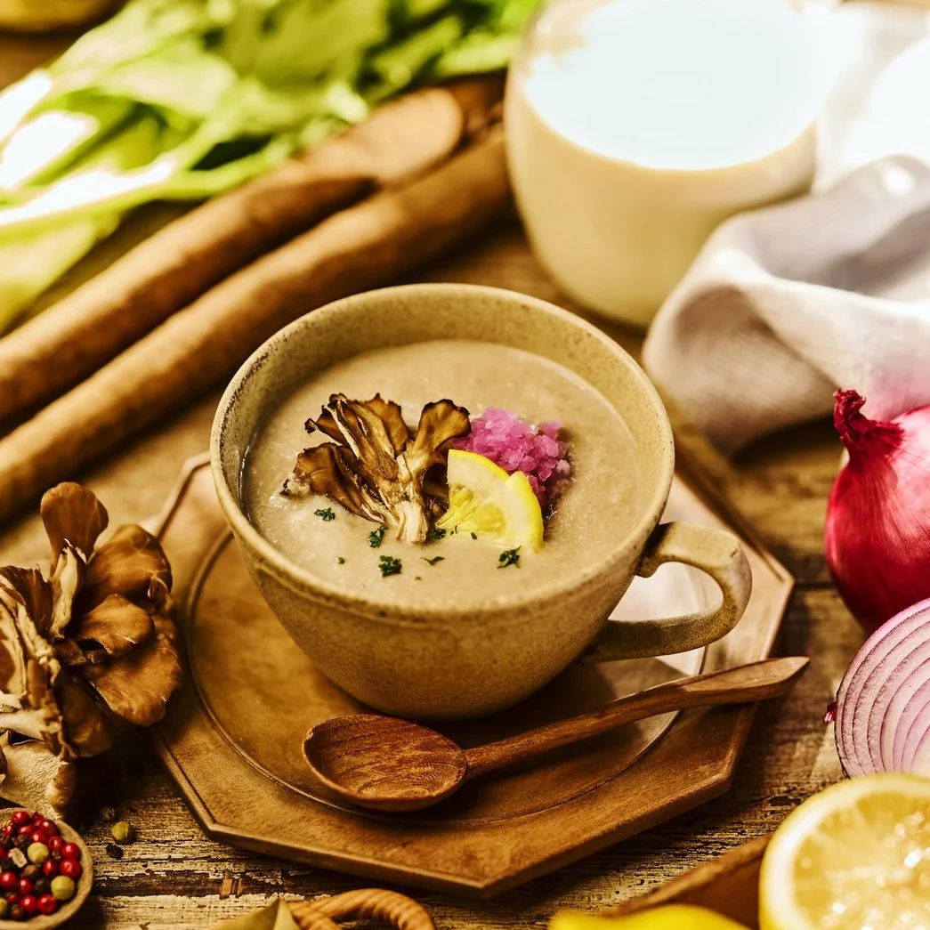 ごぼうと舞茸の豆乳ポタージュ