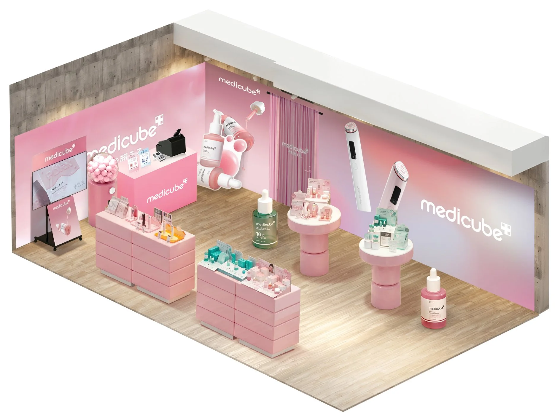 「medicube（メディキューブ）」全ラインナップを揃え、夏肌へのスキンケアを提案するPOPUPイベントを、渋谷モディにて開催！