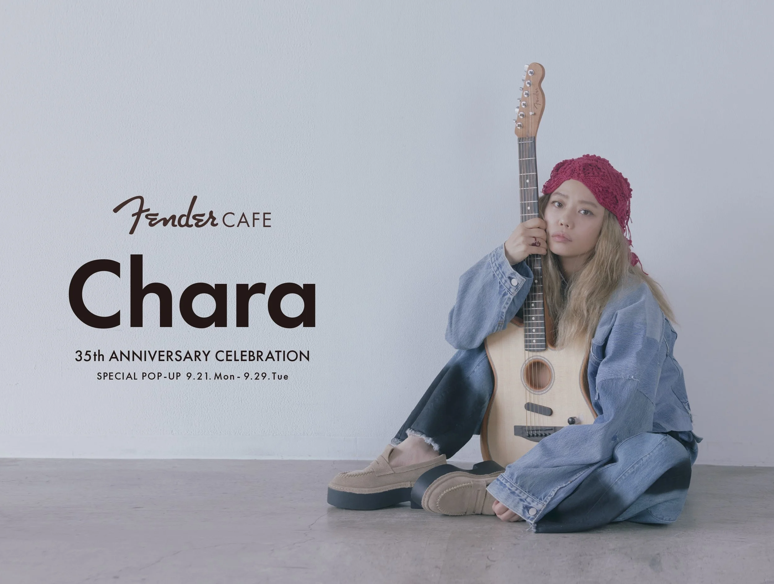 【原宿】Charaのデビュー35周年を祝うポップアップがFender Cafeで開催！