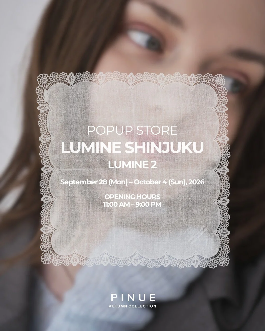【PINUE】ルミネ新宿で7日間限定POPUP！秋の新作を先行販売＆限定アイテムも登場