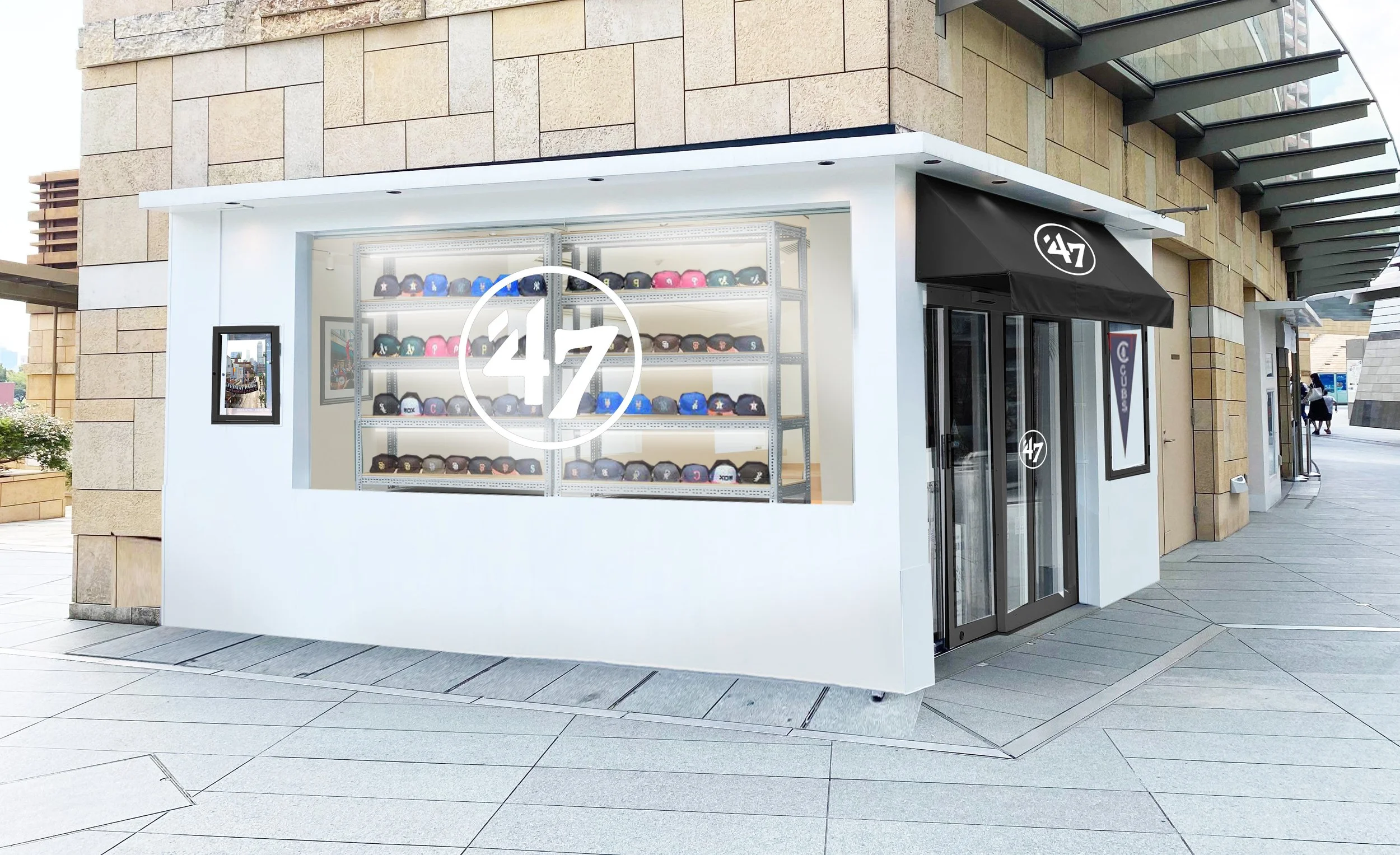 【美品希少】六本木ヒルズ限定47 スワロフスキー　シカゴカブス　青 47 POP UP SHOP