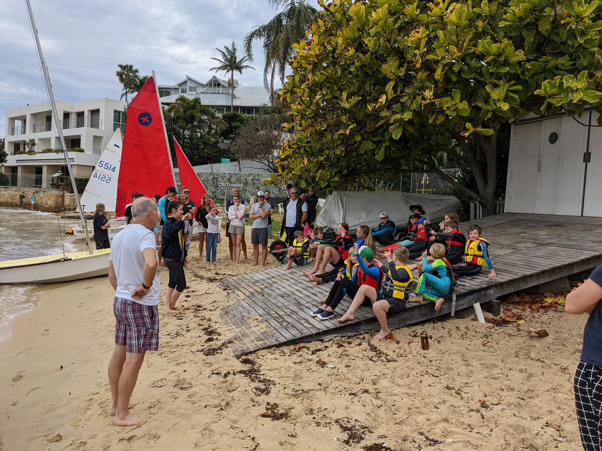 Sailing School briefing to kick off the new term