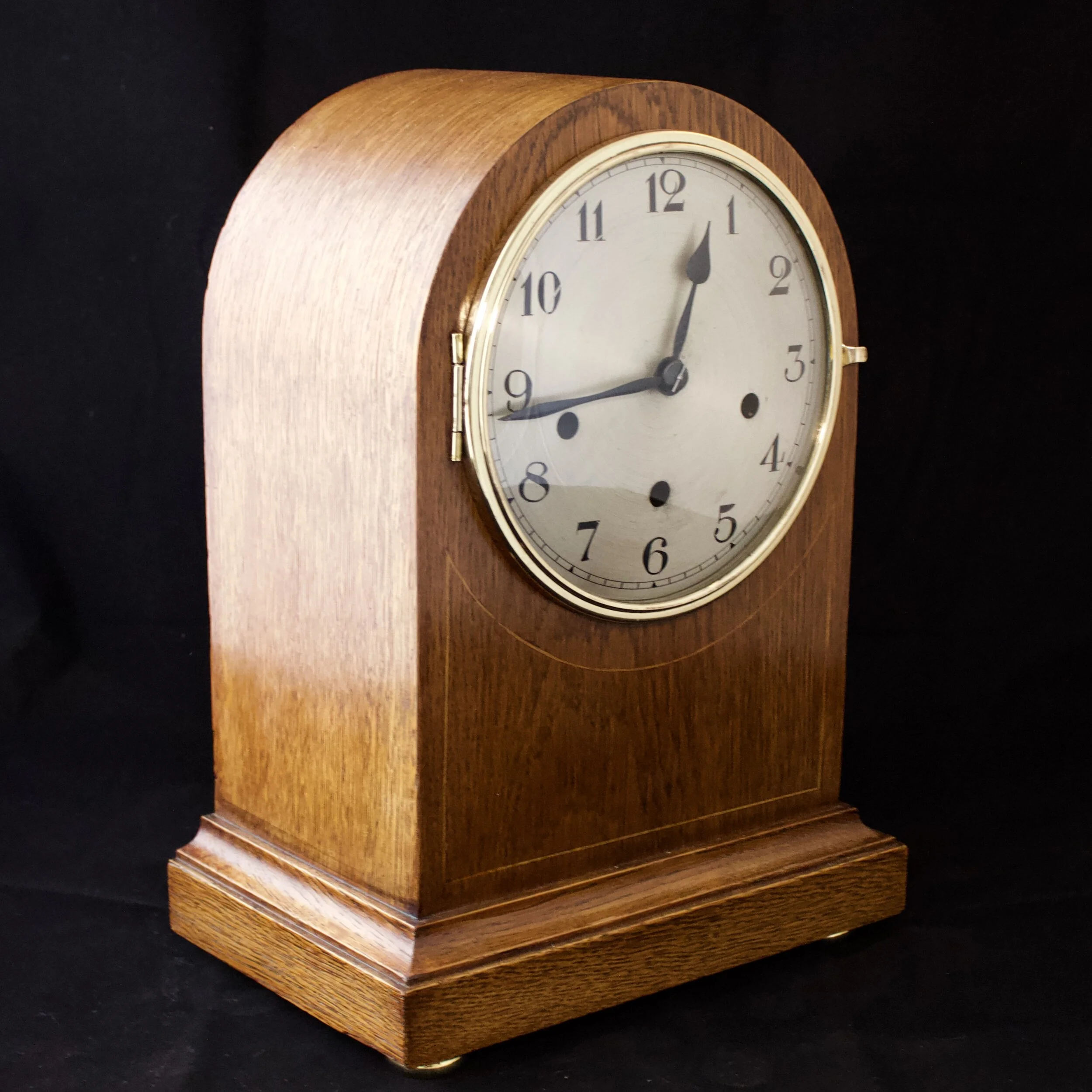 Badische Oak Mantel Clock with Westminster Chime