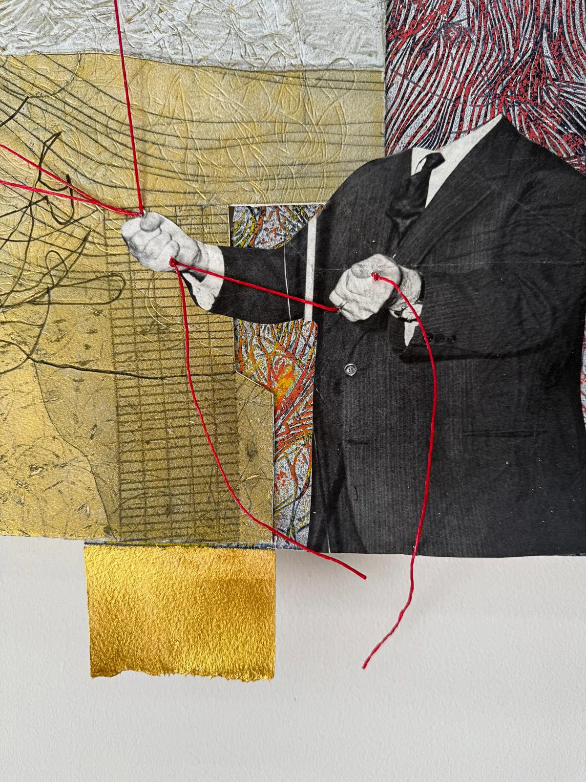 Detail of 'History of the world No. 1'. Monoprint, Collage, and Mixed Media