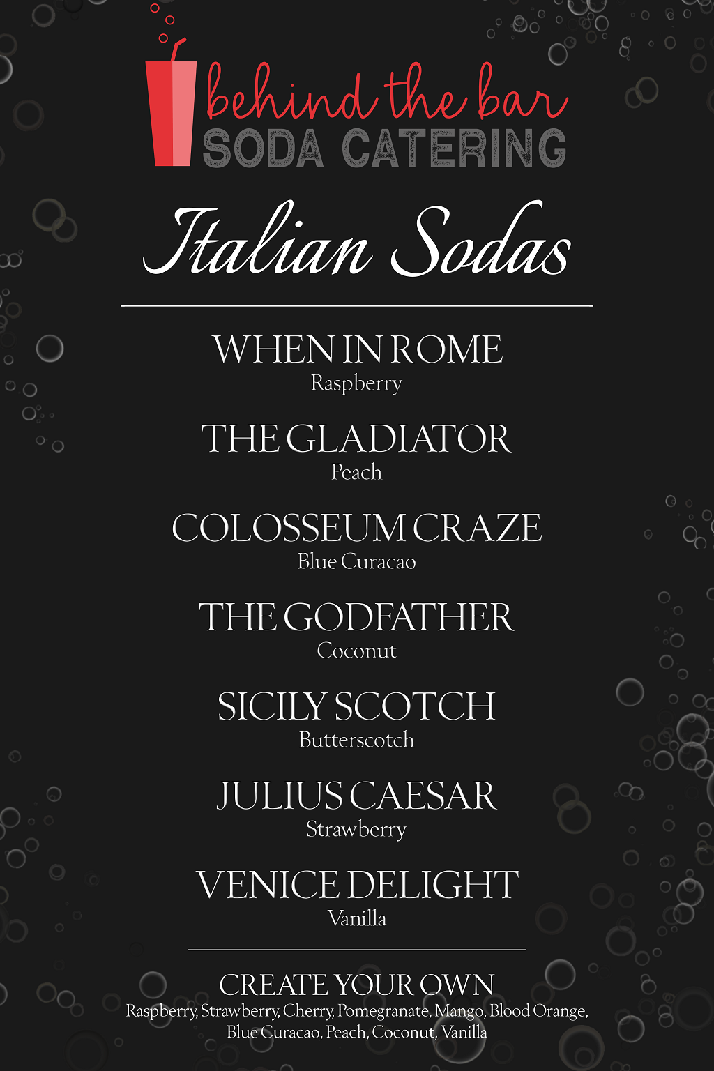 Premium Italian Soda Menu