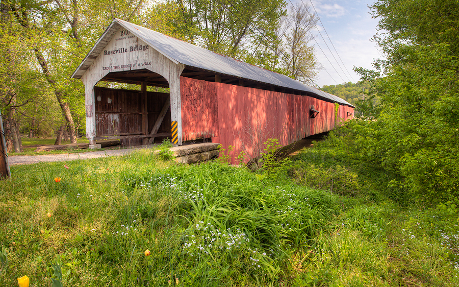 Roseville Covered Bridge 18 Parke County Indiana