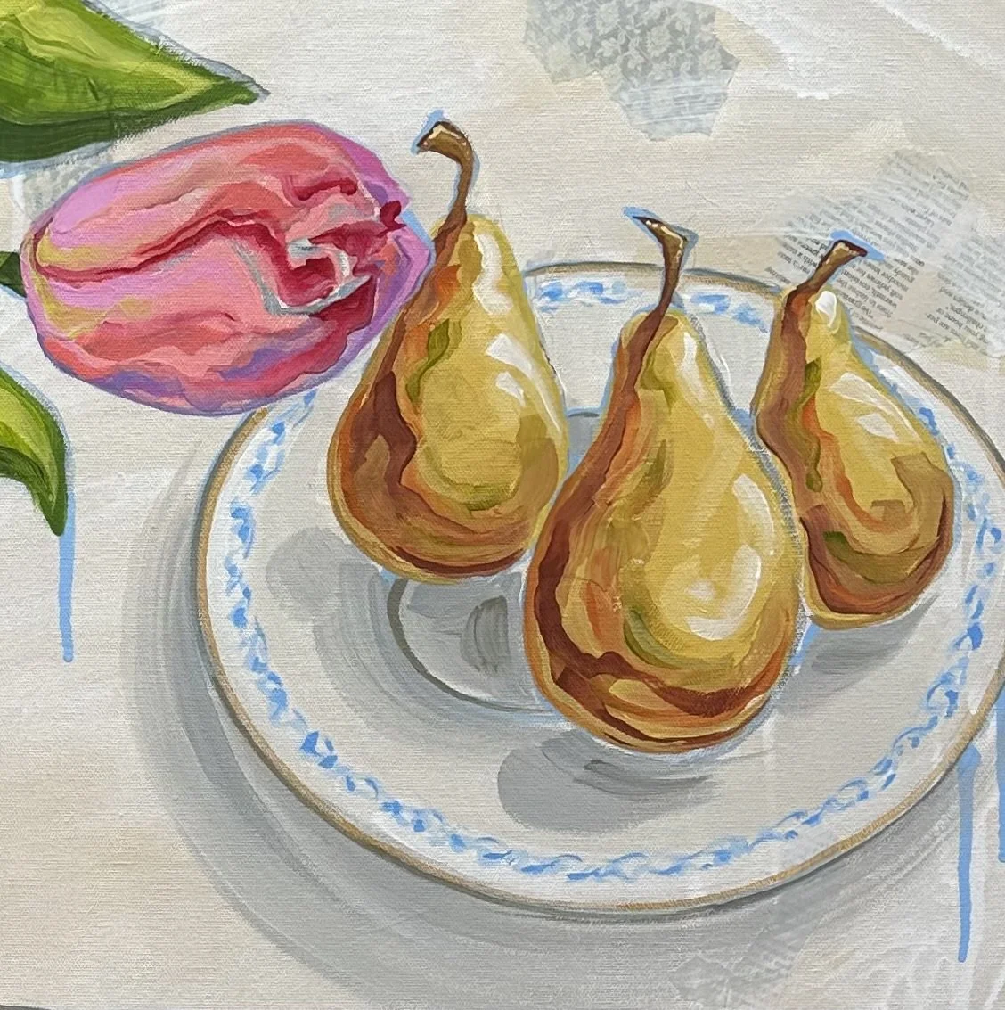 Tulips Wine and Three Pears by Vanya Ryan Detail 1.jpg