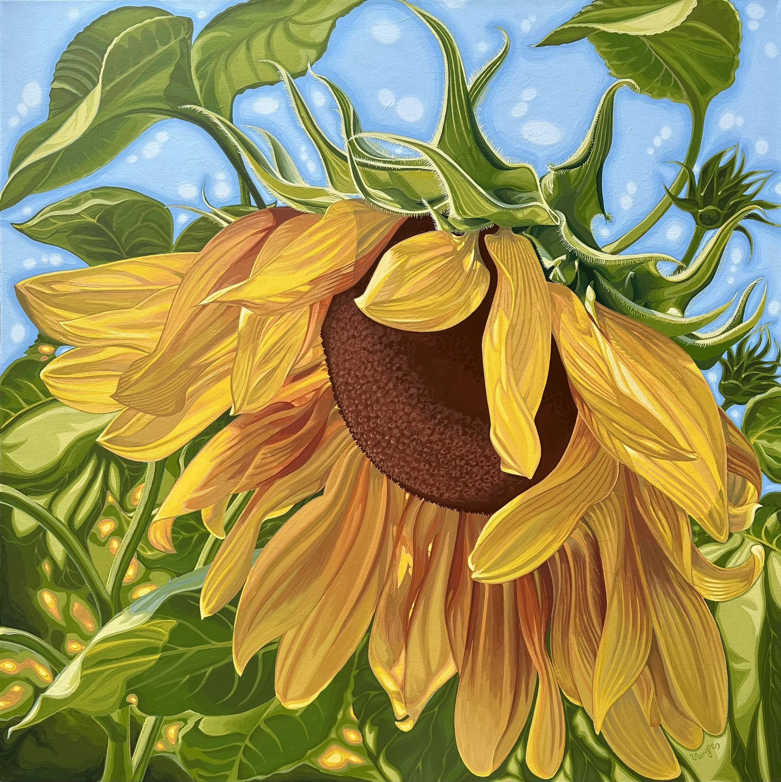 Sun Goddess by Vanya Ryan 36x36x1.5 Acrylic on Stretched Canvas.jpeg