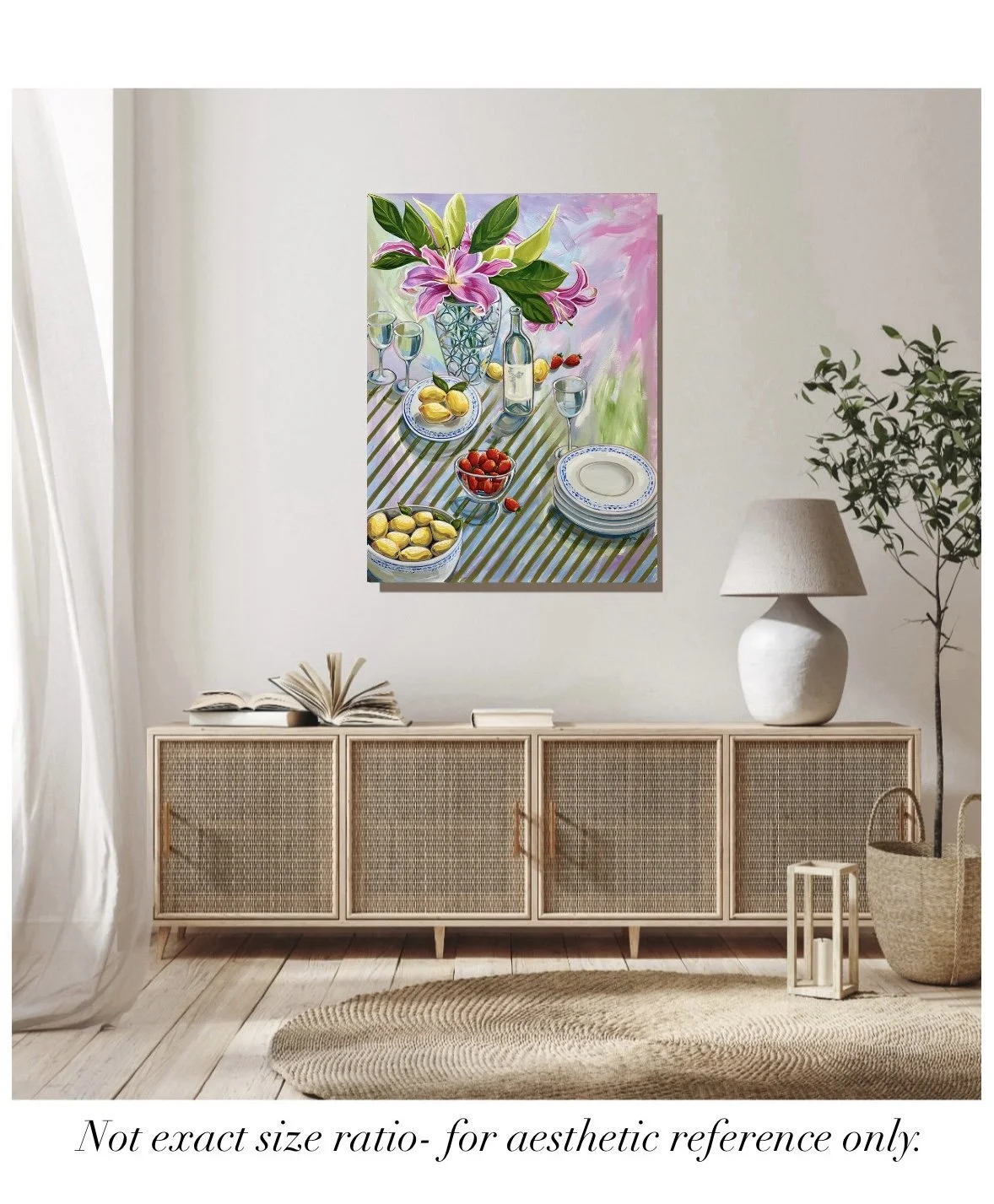 Pink Lily Strawberries by Vanya Ryan Room Setting.jpg