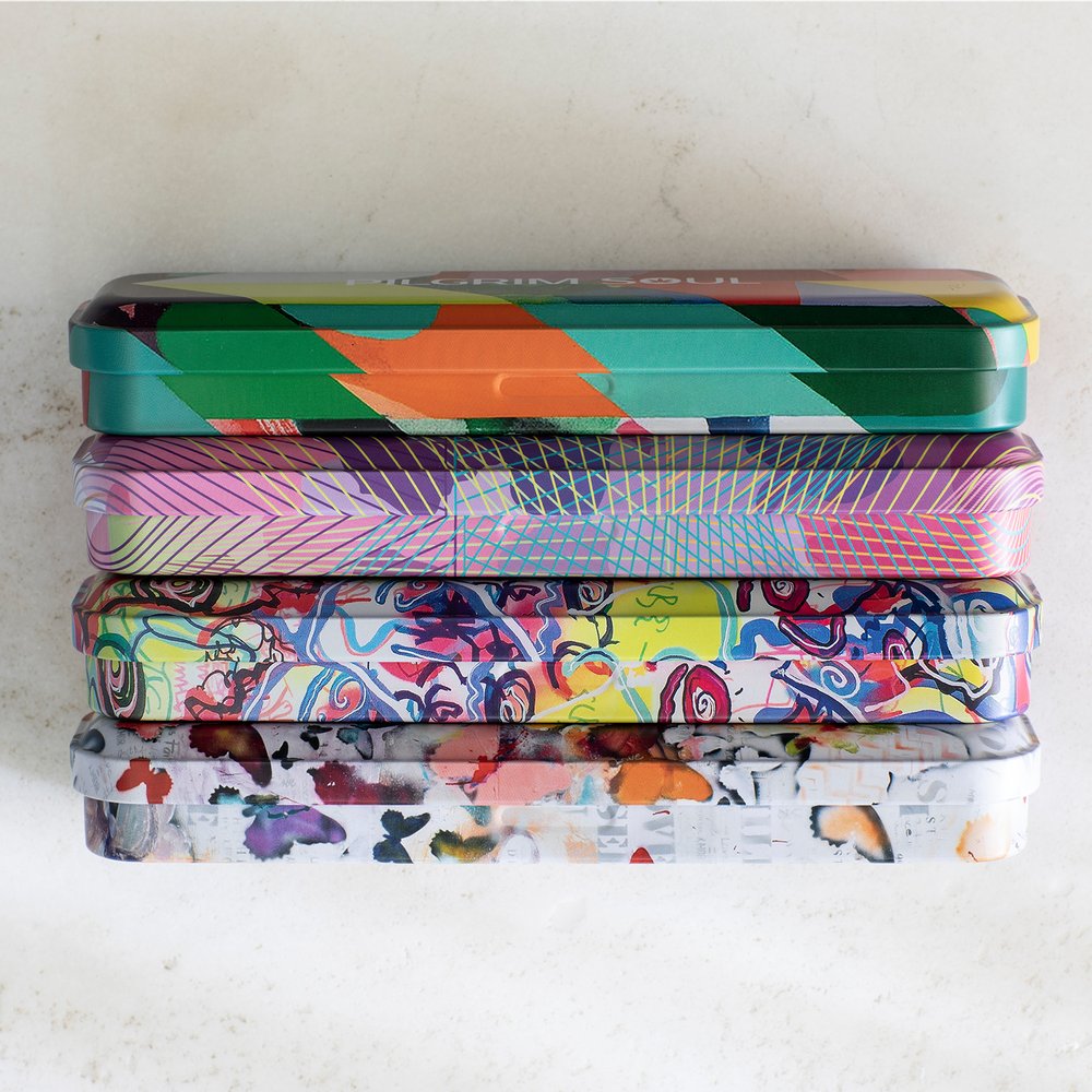 Stash Box Pencil Cases (Vape Tins): Female Street Artist