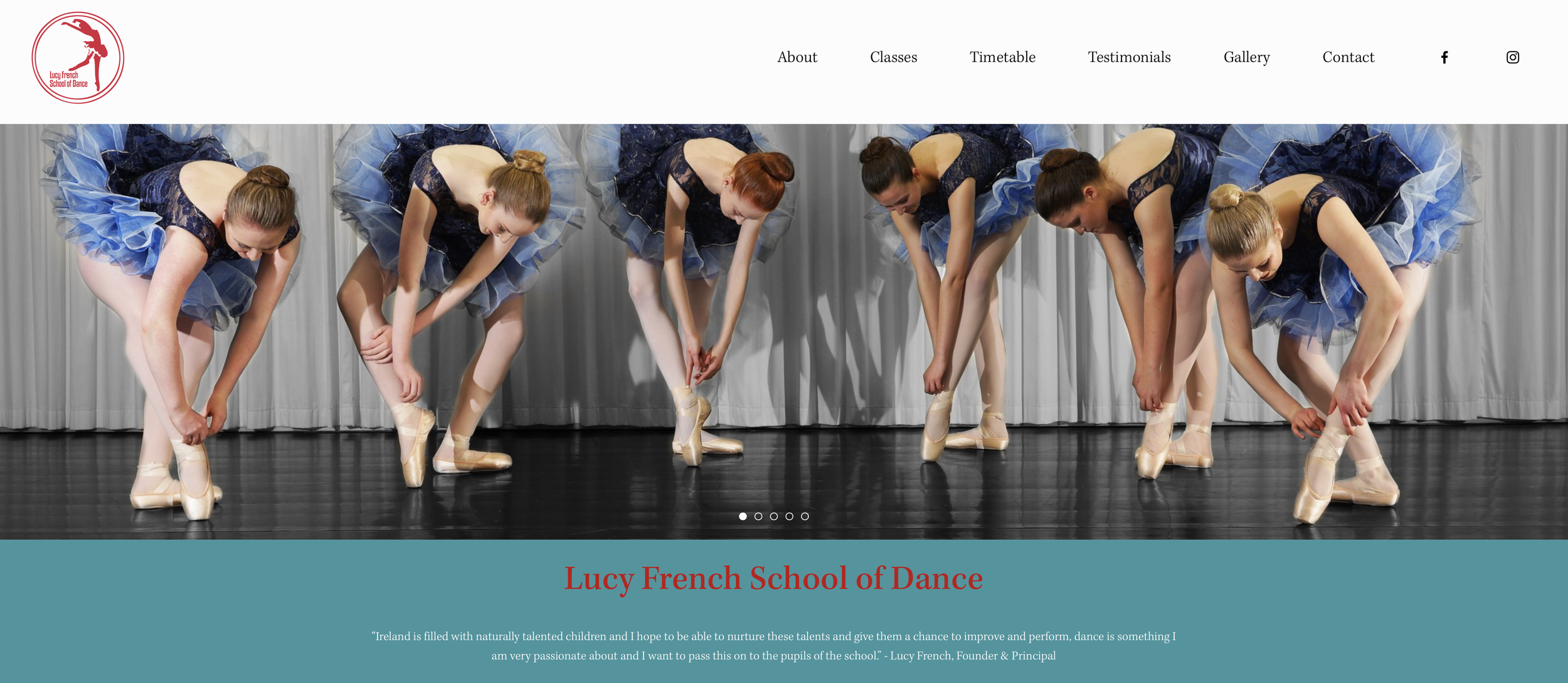 Lucy French School of Dance Website Build &amp; Design