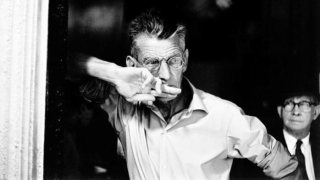 Samuel Beckett during the rehearsal of Waiting For Godot