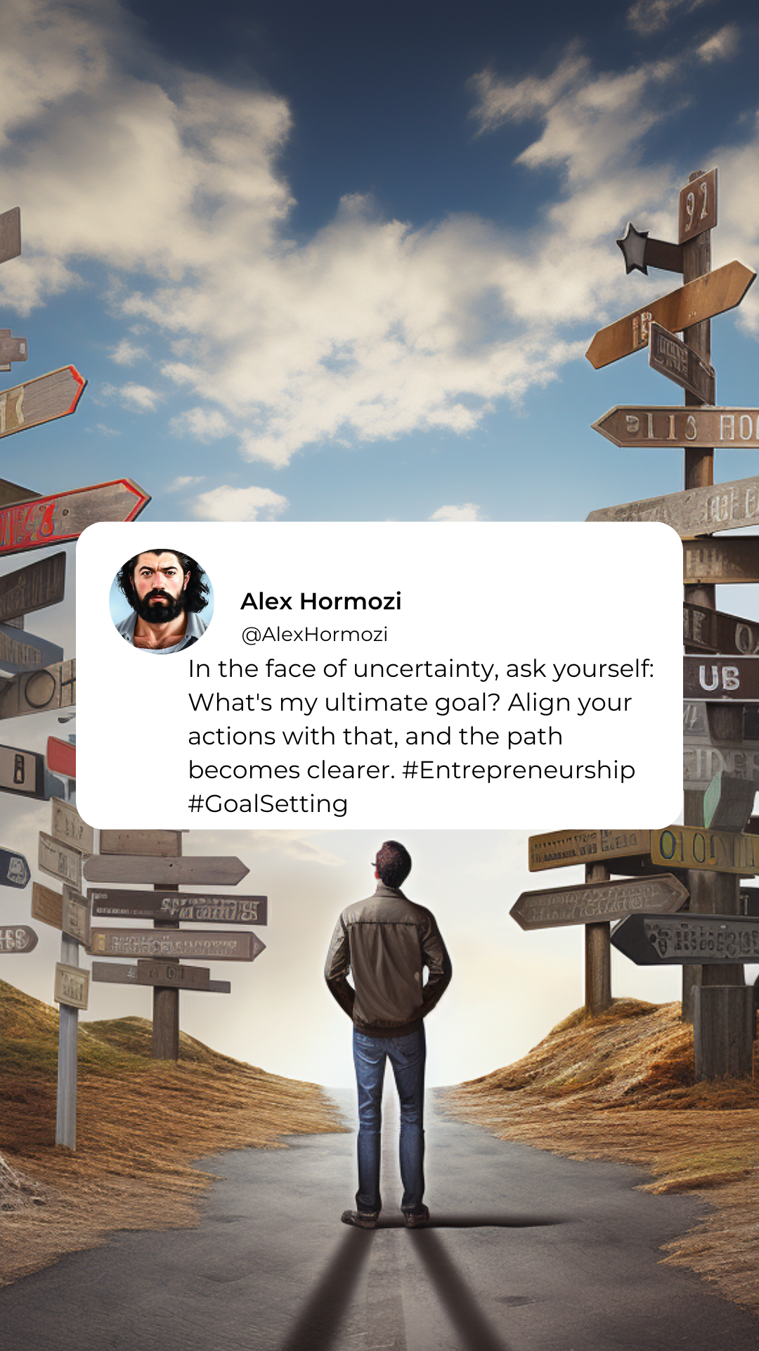 Inspirational Alex Hormozi Tweet