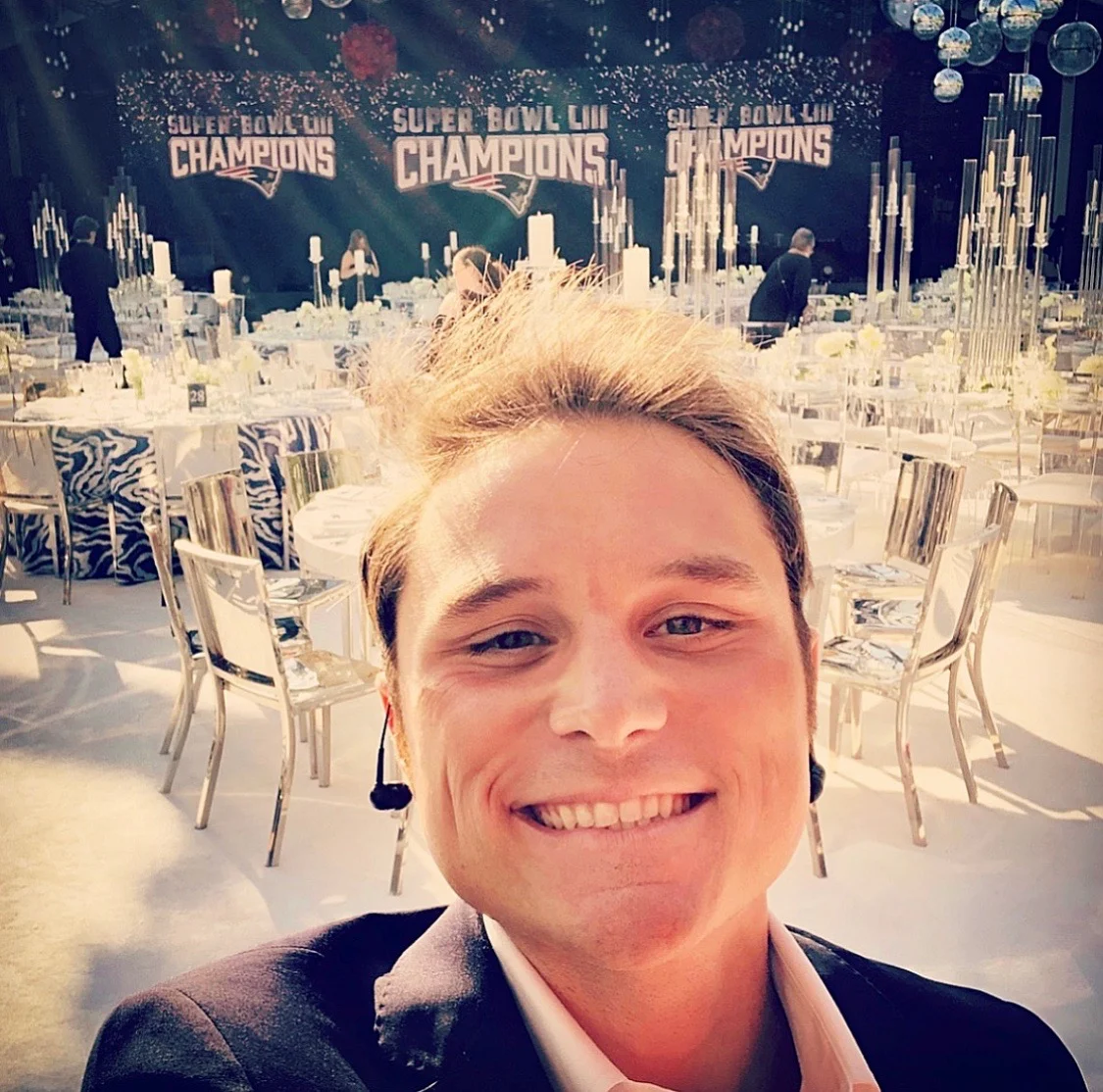 Adam’s performance at the Super Bowl Ring Ceremony for the New England Patriots at the home of Robert Kraft