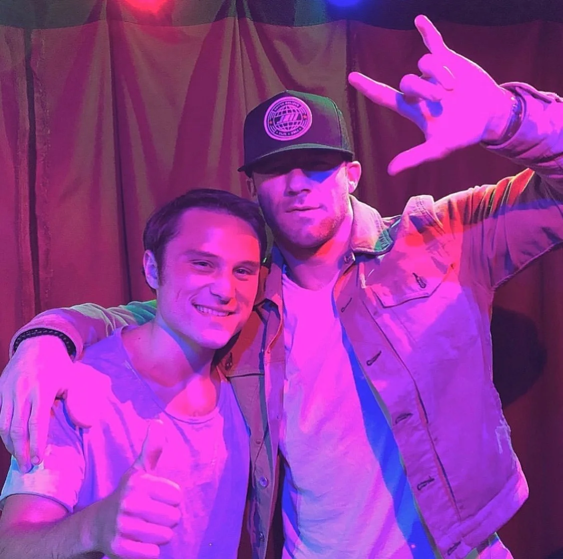 Julian Edelman of The New England Patriots makes a visit on stage at Capo Supper Club