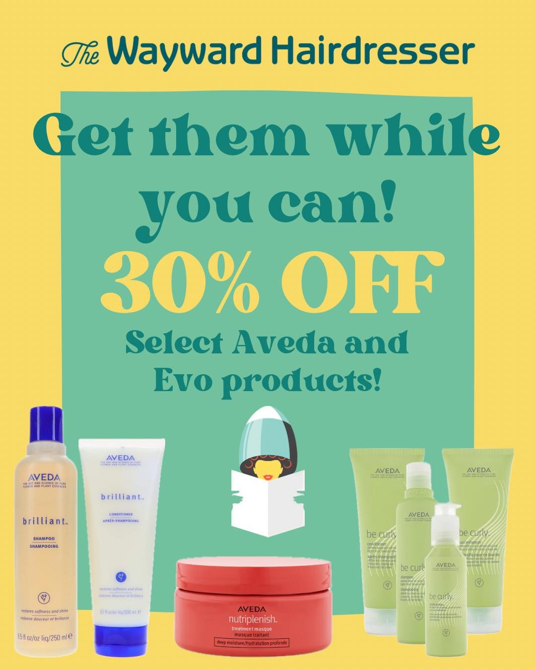30% Select Aveda and Evo products!!🌈✨
Nutriplenish, Be Curly, Brilliant, and more!
Get them before they&rsquo;re gone!🔥
&bull;
&bull;
&bull;
#avedahaircut #avedahairsalon #avedahairproducts #avedahair #avedavegancolor #avedastylist #hairtransformat