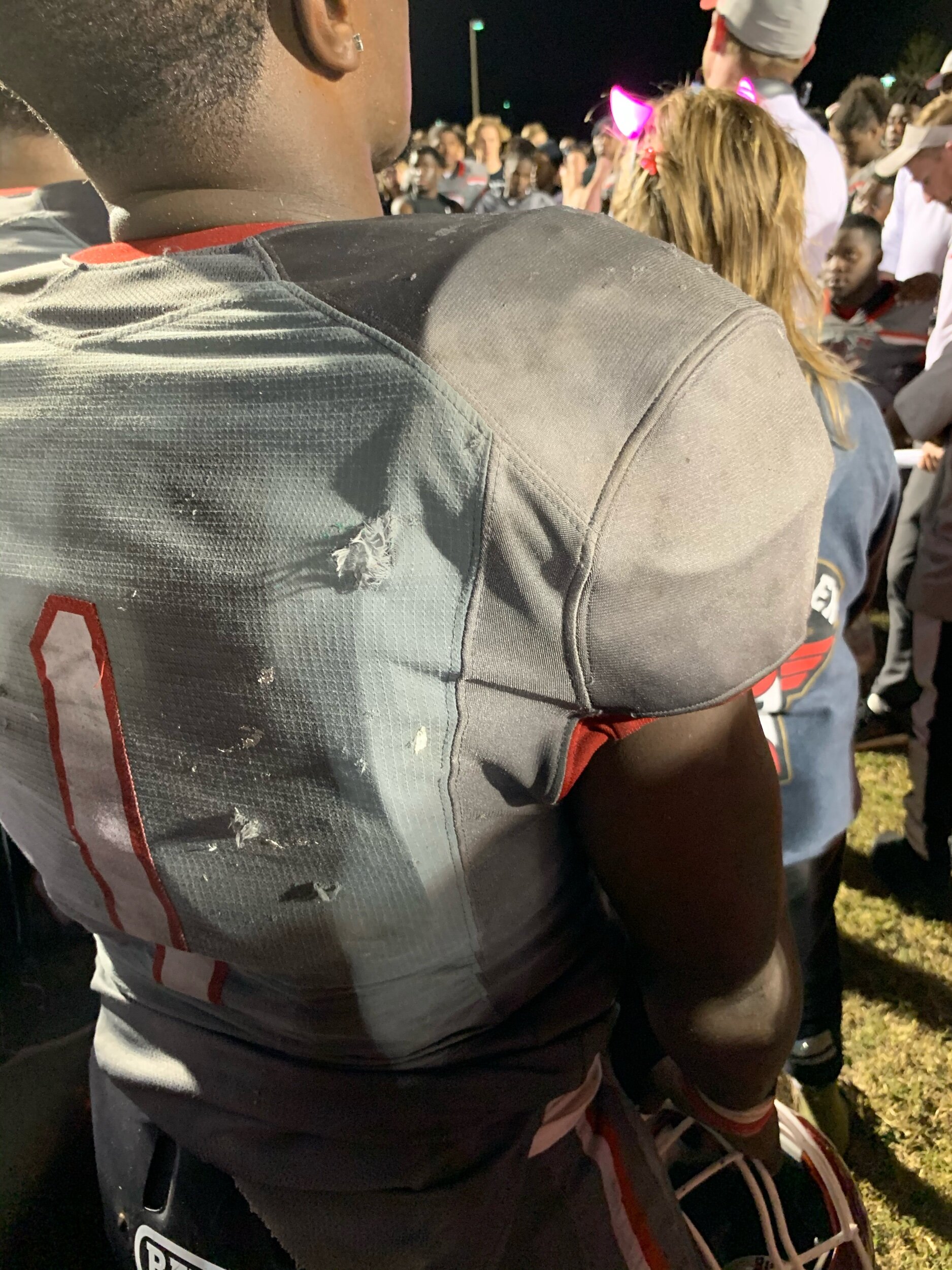 Battle Scars…A True Warrior…Isaiah Connelly rushed for 239 yds and 3 TDs