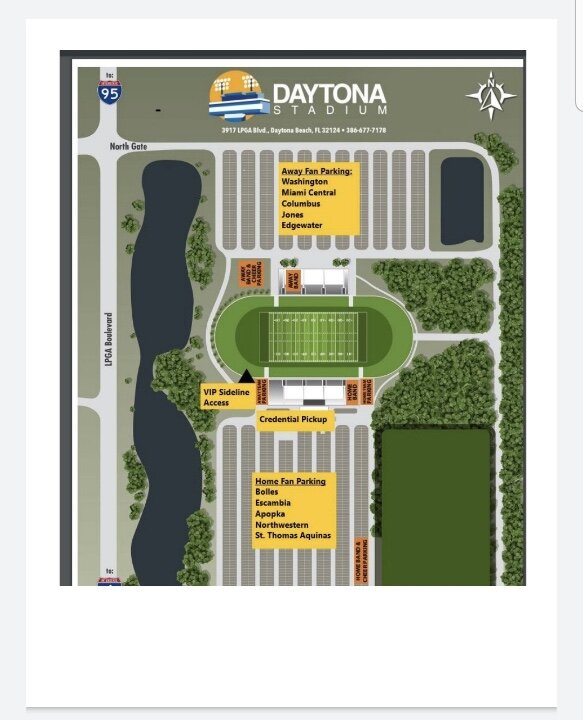 Stadium Map - Edgewater will be on the visitor/away side of Stadium.