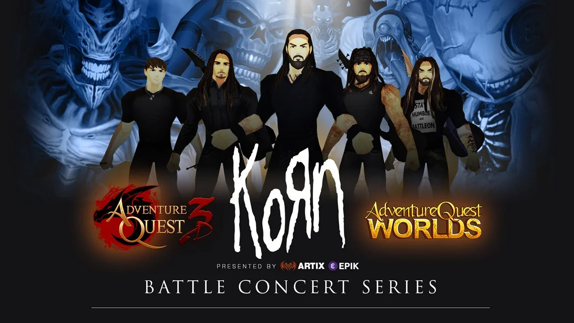 Korn to perform virtual concert in AdventureQuest 3D and AdventureQuest Worlds