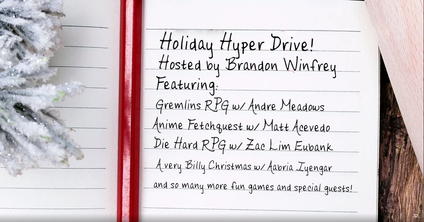 Hyper RPG delivers holiday cheer with their 12 hour TTRPG Hyperdrive tomorrow