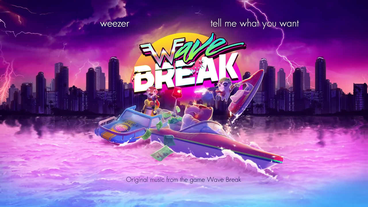 Weezer team up with skateboating game Wave Break for "Tell Me What You Want"