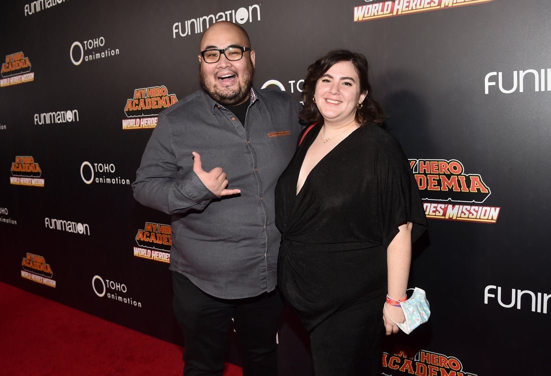  Brent Mukai and Dana Perry attend The Los Angeles Premiere Of \"My Hero Academia: World Heroes' Mission\" at L.A. LIVE on October 26, 2021 in Los Angeles, California. (Photo by Alberto E. Rodriguez/Getty Images for Funimation ) 