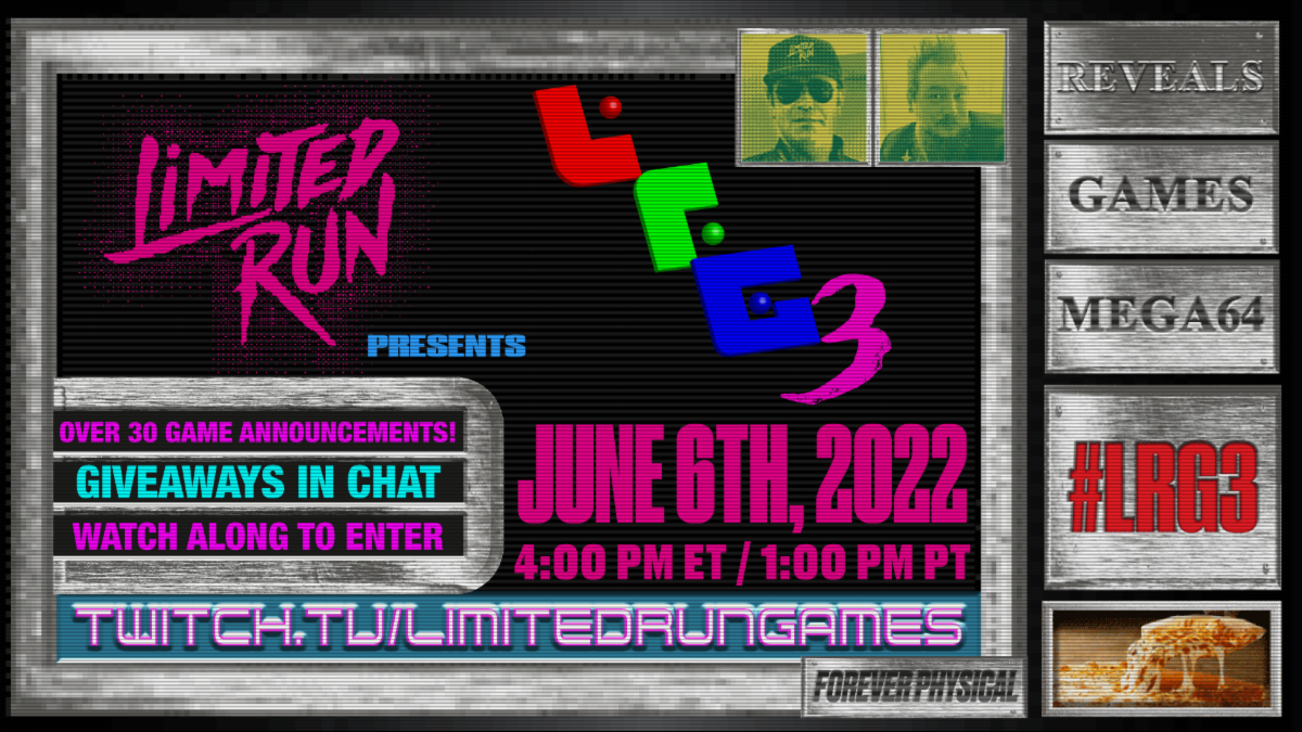 Limited Run Games will team up with Mega64 for its LRG3 Showcase on June 6