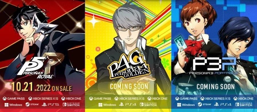 Persona 3 Portable, Persona 4 Golden, and Persona 5 Royal announced for Nintendo Switch