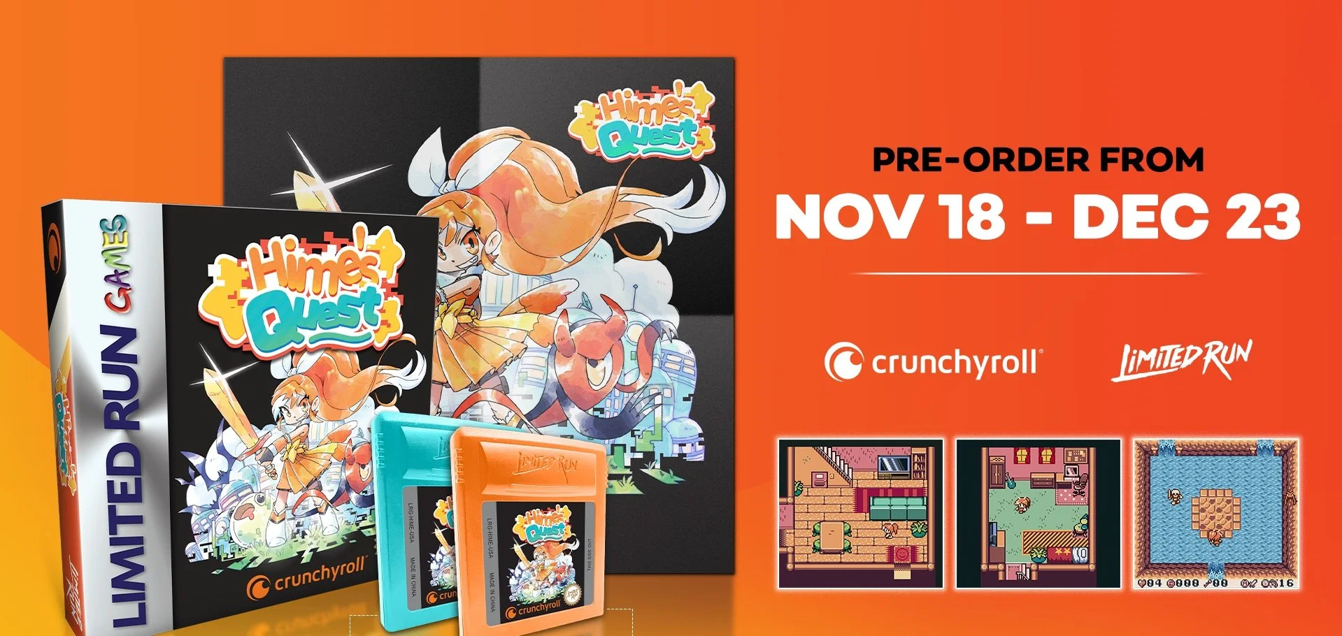 Crunchyroll to unveil action-adventure game Hime's Quest on Game Boy Color