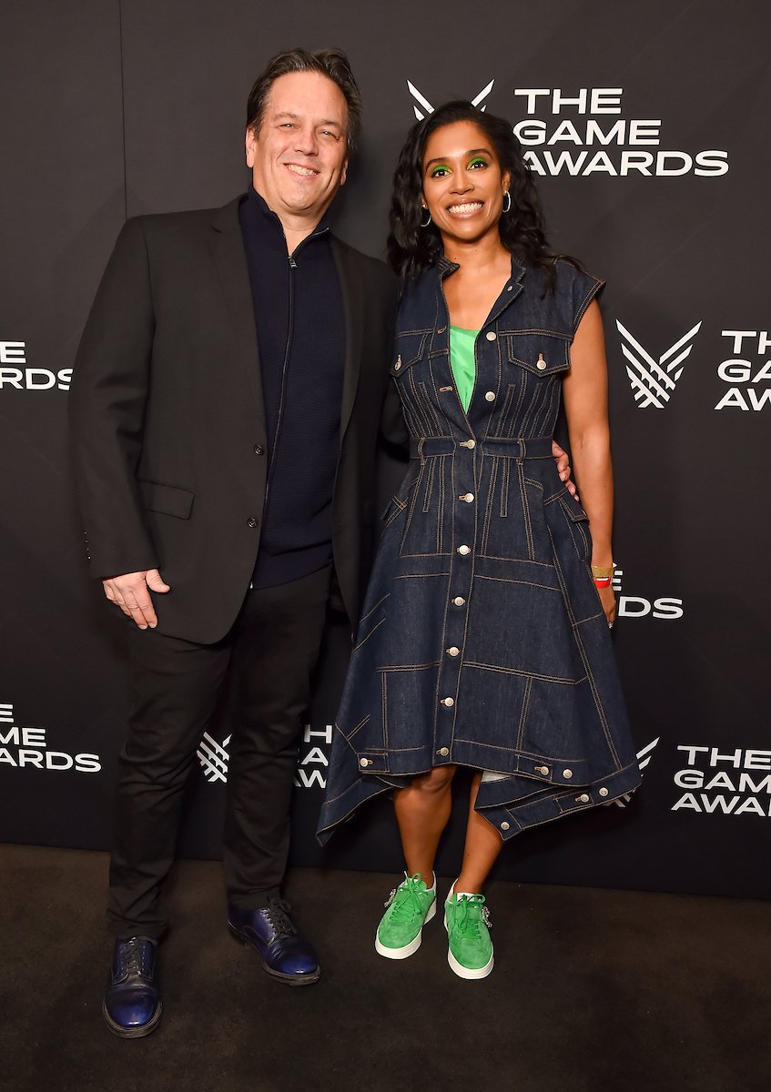  Phil Spencer and Sarah Bond attend “The Game Awards 2022” at the Microsoft Theater on December 8, 2022 in Los Angeles, California. (Photo by Scott Kirkland/PictureGroup for The Game Awards 