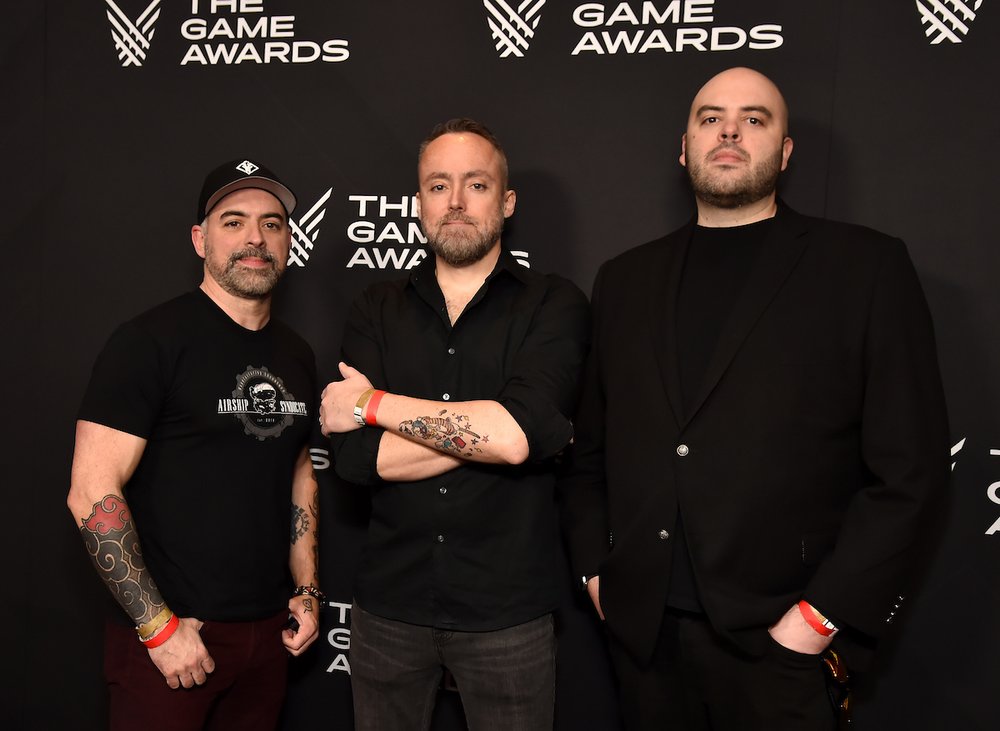  Joe Mad, Ryan Stefanelli and AJ LaSaracina attend “The Game Awards 2022” at the Microsoft Theater on December 8, 2022 in Los Angeles, California. (Photo by Scott Kirkland/PictureGroup for The Game Awards) 