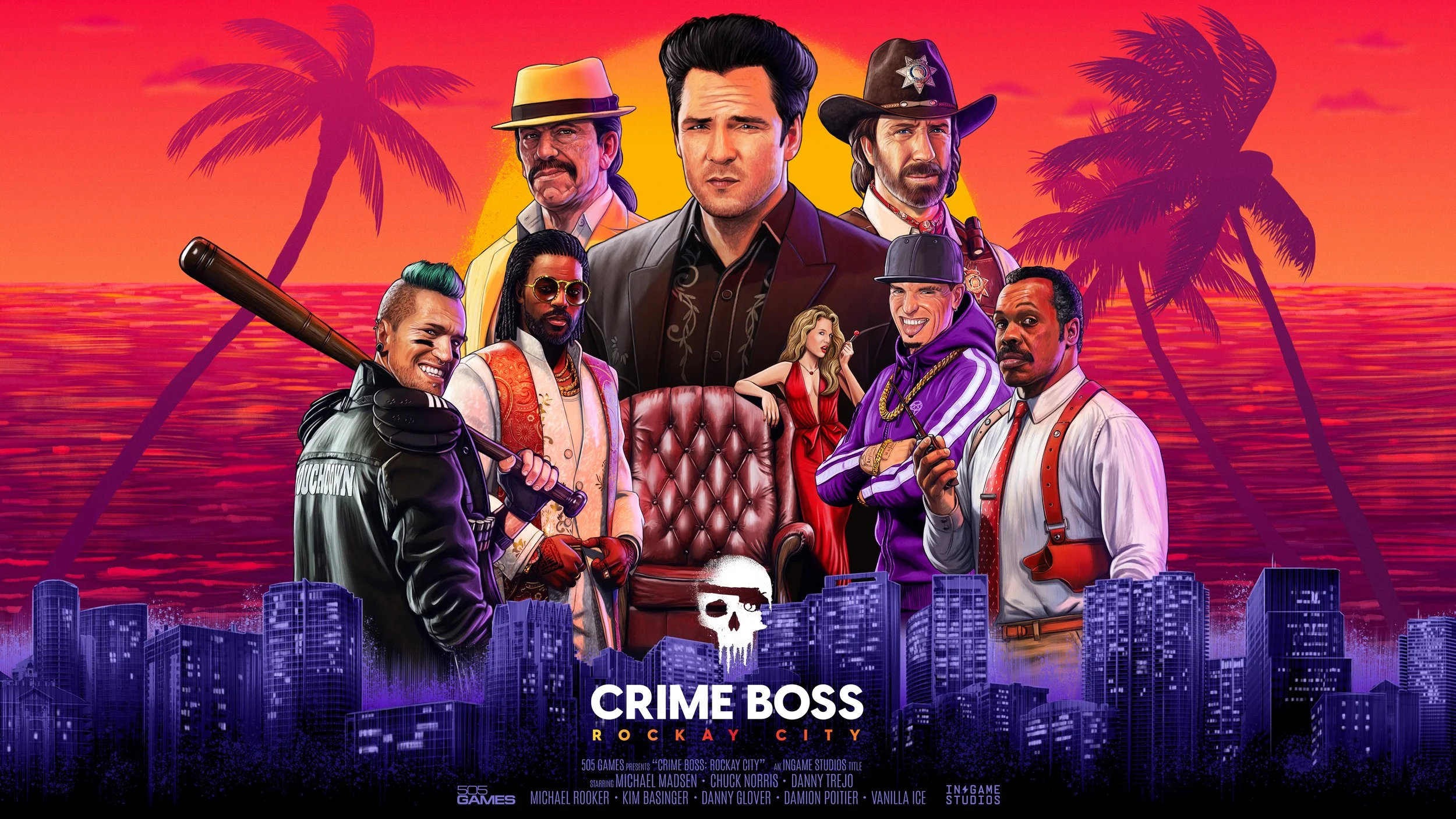 FPS game Crime Boss: Rockay City stars Michael Madsen, Chuck Norris, and Vanilla Ice