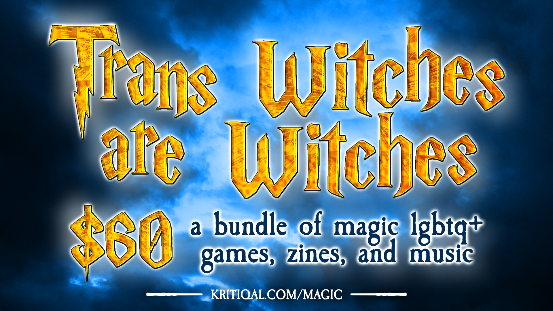 Trans Witches are Witches bundle on Itch.io to support independent LGBTQ+ creators