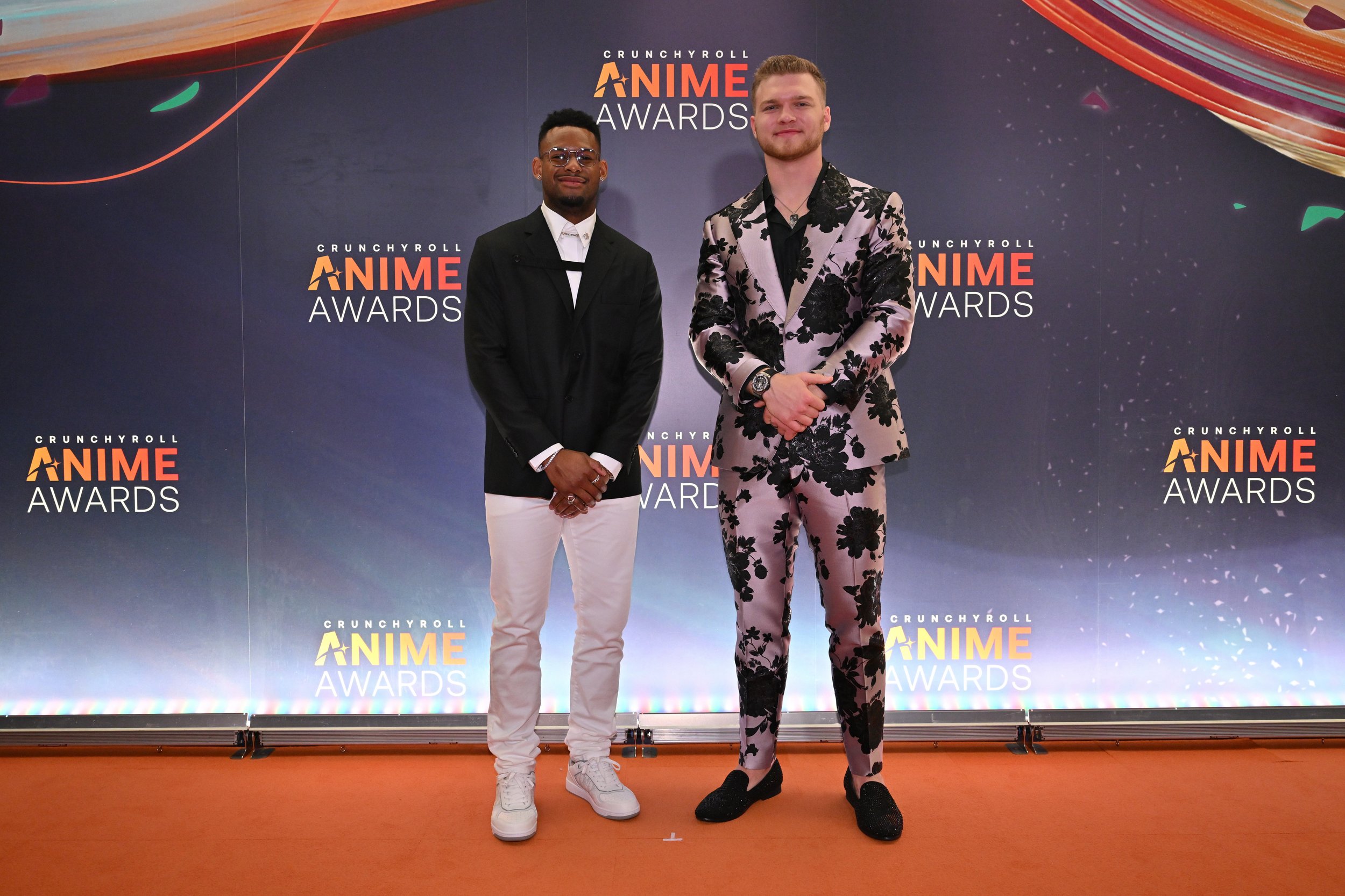 Avid anime fans and NFL stars Juju Smith-Schuster (Kansas City Chiefs) and Aidan Hutchinson (Detroit Lions) at the 2023 Crunchyroll Anime Awards in Tokyo.JPG