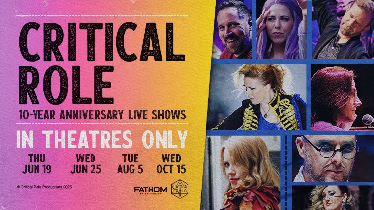 Critical Role's 10-year anniversary live shows will hit theaters