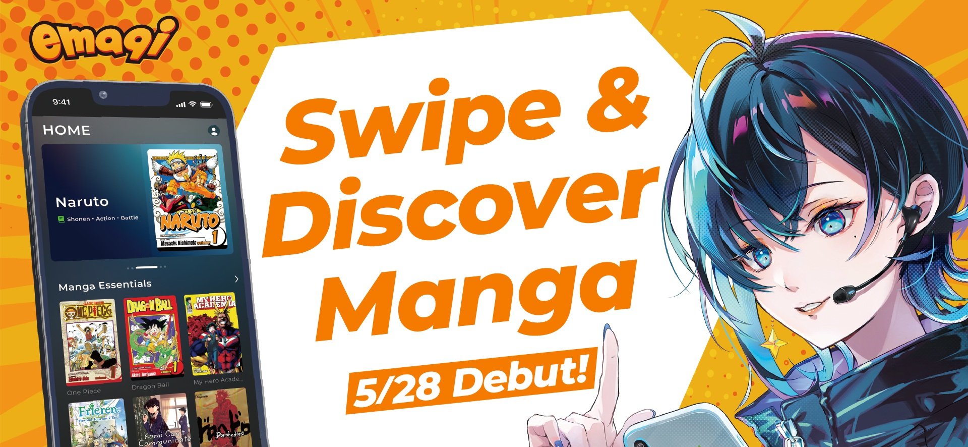 New manga app emaqi has launched in North America