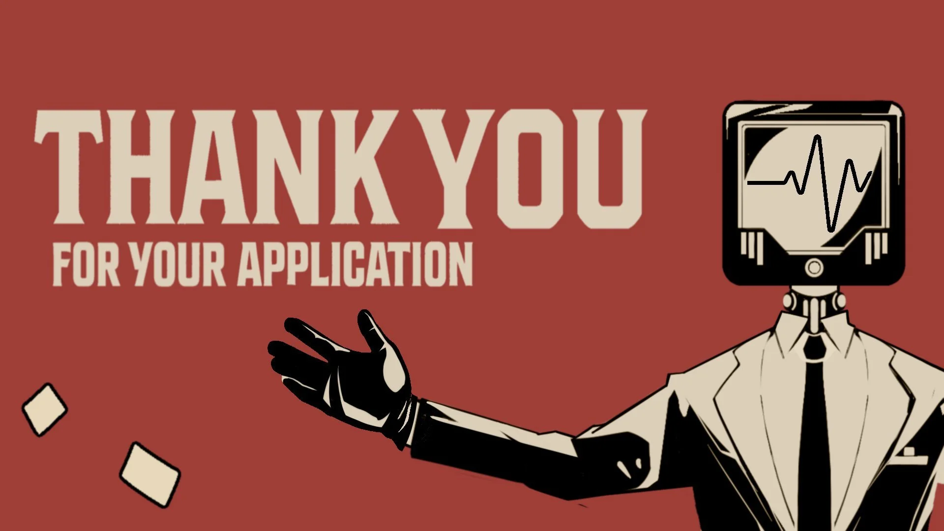 Interview-sim game Thank You for Your Application arriving in 2026