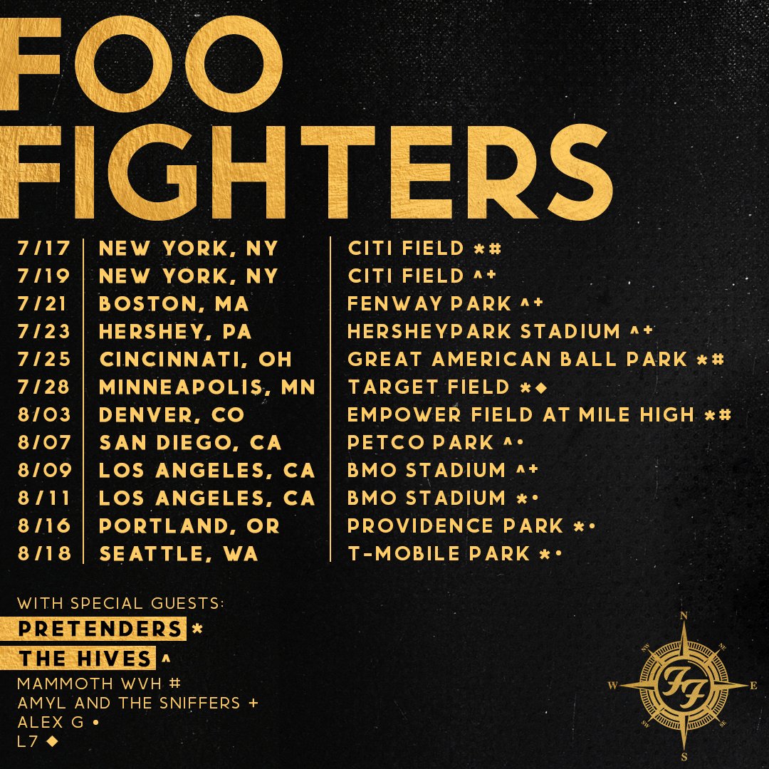 Foo Fighters reveal 2024 U.S. summer tour with The Pretenders, The