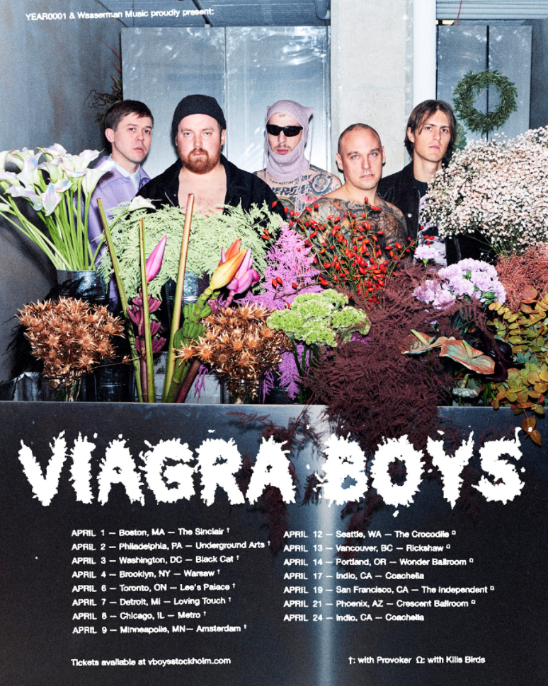 Viagra Boys announce 2022 spring North American tour with Provoker and