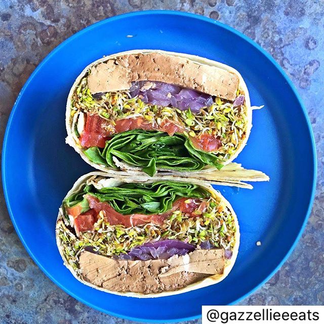 An amazing Tofu Kan Wrap with lots of veggies made by @gazzellieeeats Nailed it! #kanartist #tofukan #wrapitup